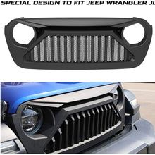 KIWI MASTER Wrangler JL Front Grille Compatible for Jeep Wrangler JL 2018-2021 Gladiator JT Accessories Matte Black Bumper Mesh Grill (Not fit JK)