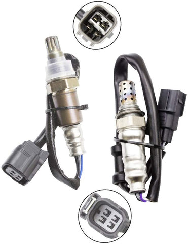 higherbro 2x Air Fule Ratio O2 02 Oxygen Sensor for Honda Civic 2006 2007 2008 2009 2010 2011 2012 2013 1.8L Sensor 1 Sensor 2 Upper + Lower
