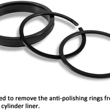 Piston Ring Compressor Tool 5.4" bore and Anti-Polishing Ring Adapter Set Alternative to 5299448 PT-7040 for Cummins ISX Caterpillar 3400 CAT C15