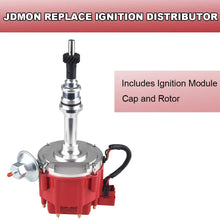 JDMON Compatible with HEI Complete Ignition Distributor Ford SBF Small Block 260 289 302 65k Coil 7500RPM Red Cap 1030213 PE330U JM6502BL JM6502R