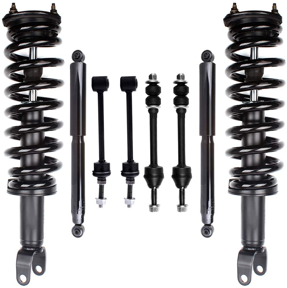 ROADFAR Suspension kit Front Strut Spring Assembly Rear shock absorber Stabilizer Bar Link Kit Stabilizer Bar Link Fit For 2006-2008 Dodge Ram 1500 Set of 8