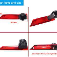 Car Third Roof Top Mount Brake Lamp Camera Brake Light Parking Camera Reverse Rear View Backup Camera for Ford Transit Custom 2012-2016