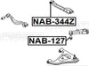 FEBEST NAB-344Z Arm Bushing for Rear Arm