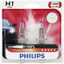 Philips H1 X-tremeVision Upgrade Headlight Bulb with up to 100% More Vision, 2 Pack