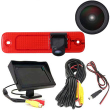 HD Waterproof Night Vision Color Rear View Brake Light Third Roof Top Mount Lamp Reverse Backup Camera for Transit Transporter Van 3 Brake Light (Reversing Camera+7" inch Monitor)