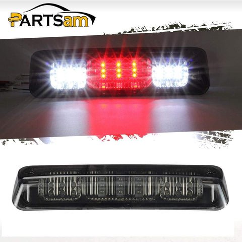Partsam Replacement for Ford F-150 F150 2004-2008 Red/White 21 LED Smoke Lens Black Housing Tail Rear High Mount 3rd Third Brake Light Cargo Lamp Waterproof (1 Plug)