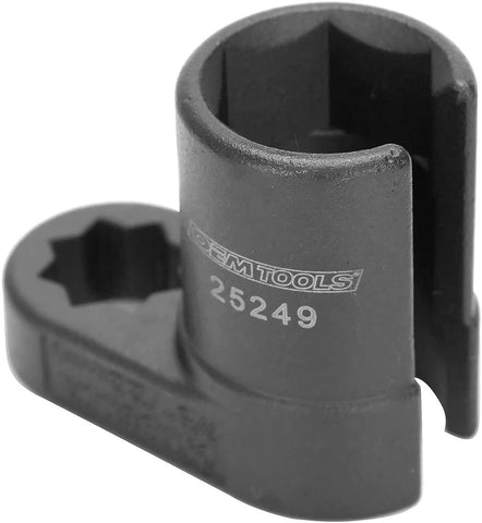 OEMTOOLS 25249 Oxygen Sensor Crowfoot Wrench | Compact, Low Clearance Oxygen Sensor Socket Head with Cutaway Slot to Protect Wires | 1/2 Inch Drive & 22 mm 6 Point Offset | 1981 & Newer Automobiles