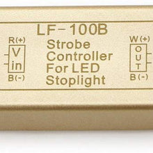 iJDMTOY (1) 12V LF-100B LED Brake Stop Light Continuously Pulsing Strobe Flash Module Controller Box For Car Motorcycle, etc