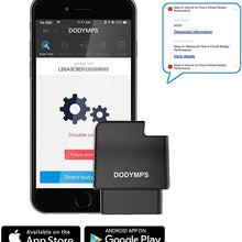 DODYMPS OBD-II Scanner and Alarm Monitor for Car Health, OBD2 Bluetooth Professional Diagnostic Scan Tool, Auto EOBD/CAN Engine Fault Code Reader for iOS & Android