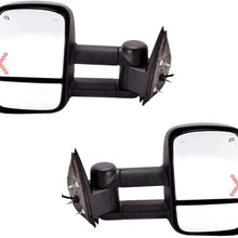 DEDC Tow Mirrors Side Mirrors Towing Mirrors Power Heated with Arrow Signal Light for 2003-2007 Chevrolet Silverado GMC Sierra 1 Pair