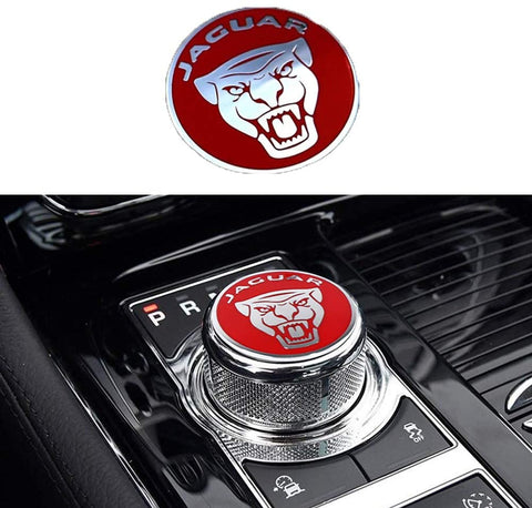 MAXDOOL Panel Frame Cover Trim Accessories Gear Shift Knob Cover Decoration Trim Sticker for Jaguar XF XE XJ F-Pace (Red)