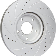 [Front Kit] GT//Rotors Performance Brake Disc Rotors & Ceramic Pads for Toyota Corolla [09-19] Matrix [09-14] Scion xD [08-14] Pontiac Vibe [09-10]