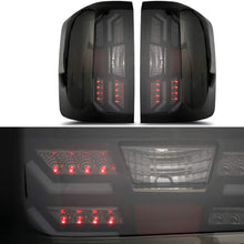 ROADFAR Tail Light Assembly Black/Smoke Tail Light Lamps Driver and Passenger Replacement fit for 2014-2017 Chevy Silverado