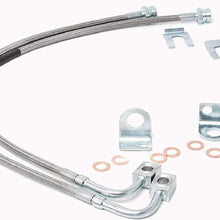 Rough Country 89702 Extended Stainless Brake Lines Front | (fits) 87-06 Jeep Wrangler YJ TJ / 84-01 Cherokee XJ | 4-6" |