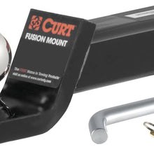 CURT 45141 Trailer Hitch Mount, 2-Inch Ball, Lock, Fits 2-In Receiver, 7,500 lbs, 2" Drop