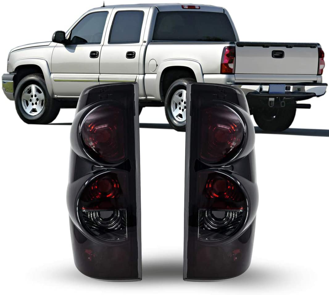 ZMAUTOPARTS Chevy Silverado/ GMC Sierra Pickup Tail Brake Lights Lamp Black/Smoke