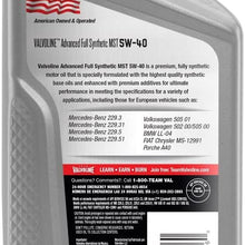 Valvoline European Vehicle Full Synthetic SAE 5W-40 Motor Oil 1 QT