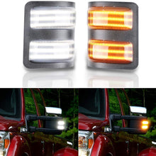 Gempro 2Pcs Switchback LED Side Mirror Marker Turn Signal Light For 2008-2016 Ford F250 F350 F450 F550 Super Duty, Replace OEM Mirror Marker Lamps