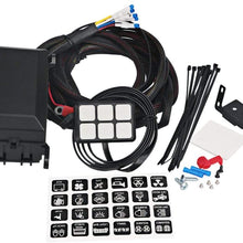 6 Gang Switch Panel Electronic Relay System Circuit Control Box Waterproof Fuse Relay Box Wiring Harness Assemblies For Car Auto Truck Boat Marine (Universal 6 gang button switch panel) (1)
