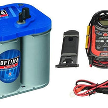Optima Batteries 8016-103 D34M BlueTop Starting and Deep Cycle Marine Battery + Digital 400 12V Performance Maintainer and Battery Charger - 150-40000