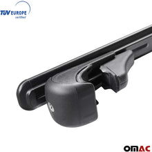 OMAC Roof Racks Lockable Cross Bars Carrier Cargo Racks Rail Aluminium Black Set 2 Pcs. for Volvo XC70 2001-2007