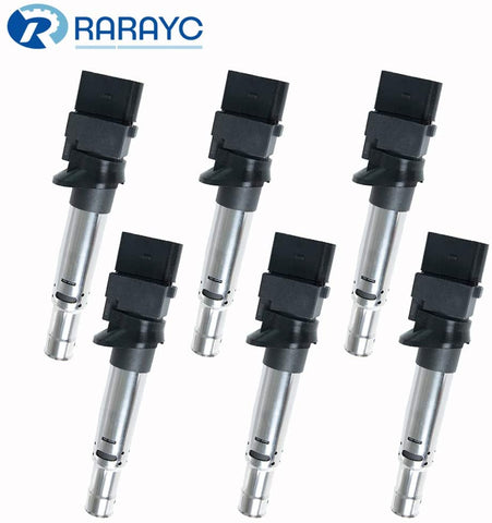 Ignition Coil Pack of 6 Replacement for Audi Porsche TT Cayenne Passat Volkswagen V6 3.2L 3.6L C1466 UF531