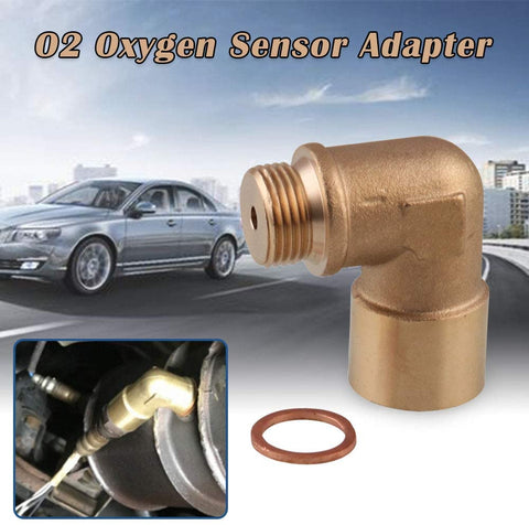Sporacingrts Angled O2 Oxygen Sensor Adapter Extender Spacer M18 x 1.5 90 Degree Bung Pipe