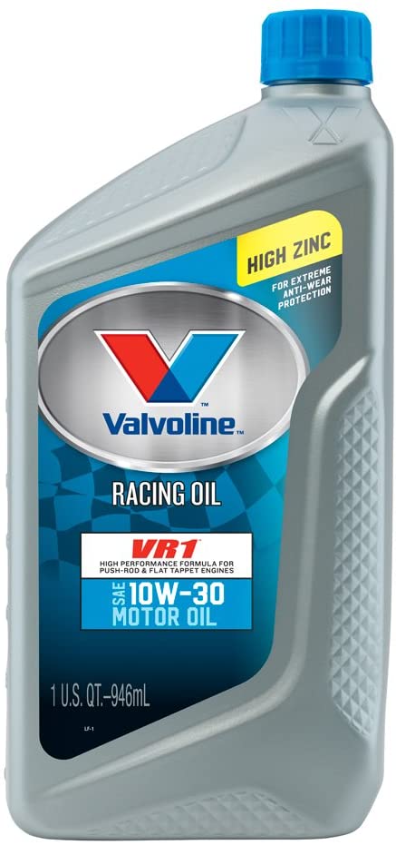 Valvoline VV205 VR1 Racing Formula SAE 10W-30 Turbo Approved Motor Oil - 1 Quart Bottle (Case of 12)