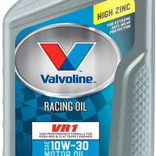 Valvoline VV205 VR1 Racing Formula SAE 10W-30 Turbo Approved Motor Oil - 1 Quart Bottle (Case of 12)