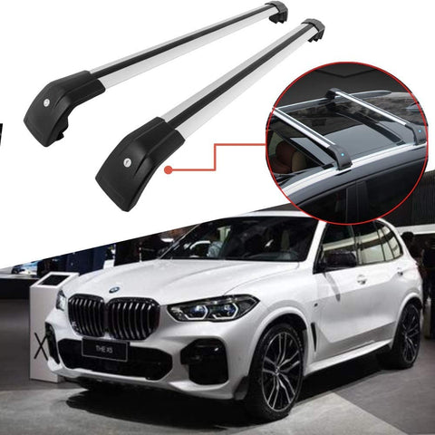 Titopena Roof Rack Cross Bars fit for BMW X5 2014-2020 F15 G05 Aluminum Cross Bar Replacement for Rooftop Cargo Carrier Bag Luggage Kayak Canoe Bike Snowboard Skiboard
