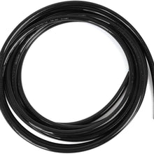 X AUTOHAUX 5 Meter 16.40ft Black Polyurethane PU Air Hose Pipe Tubing 10mm OD 6.5mm ID for Car
