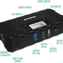 Nekteck Multifunctional Car Jump Starter Portable External Battery Charger 600A Peak with 16800mAh High Capacity - Emergency Auto Heavy Duty Jumper for Sedan Truck,Van,SUV, Laptop and More