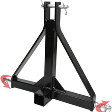 BETTERCLOUD Heavy Duty Steel Construction 3 Point 2" Receiver Trailer Hitch Category 1 Tractor Tow Drawbar Adapter