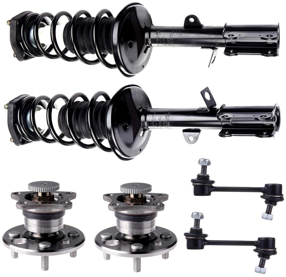 ANGLEWIDE Rear Strut Spring Assembly Wheel Hub Stabilizer Bar Link Kit Suspension Kit fit for 98 99 00 01 02 Chevrolet Prizm 93 94 95 96 97 Geo Prizm 93 94 95 96 97 98 99 00 01 02 for TOYOTA Corolla