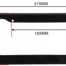 ICBEAMER 2 pcs License Plate Frame Gloss Real Carbon + Weather Proof Plastic Fiber Universal Fit Auto Vehicle Truck Van