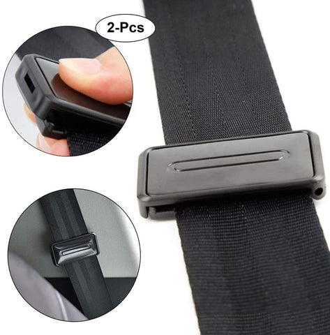 Car Seat Belt Adjuster, Seatbelt Clips | Smart Adjust Seat Belts to Relax Shoulder Neck Give You a Comfortable and Safe Experience | 2PCS Black