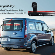 Car Third Roof Top Mount Brake Lamp Camera Brake Light Parking Camera Reverse Rear View Backup Camera for Ford Transit 2014-2017
