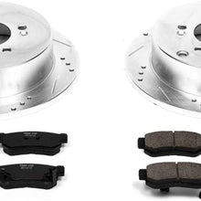 Power Stop K5213 Rear Brake Kit with Drilled/Slotted Brake Rotors and Z23 Evolution Ceramic Brake Pads