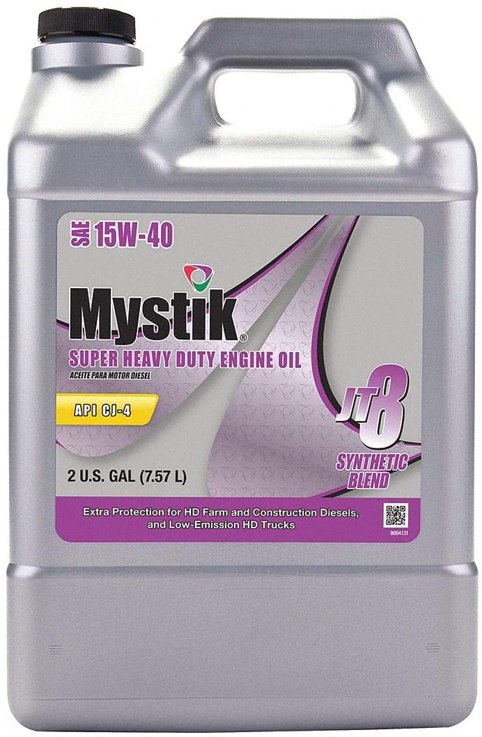 Mystik Super H-Duty Engine Oil, SAE 15W-40, 2 Gal