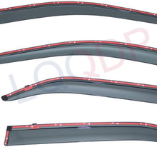 LQQDP 4pcs Smoke Tint With Chrome Trim Outside Mount Tape On/Clip On Style PVC Sun Rain Guard Vent Shade Window Visors Fit 12-17 Toyota Camry