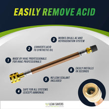 Leak Saver: Direct Inject Acid Scavenger (No Sealant) - Acid Remover - Created by HVAC Pros - for A/C and Refrigeration Systems Up to 5 Tons - Converts Acid to Synthetic Oil - Made in The USA