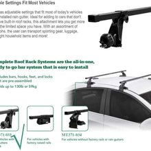 HTTMT- MT371-033- All-In-One SR1001 56" ROOF RACK SYSTEM Compatible With Most VEHICLES RAIN GUTTERS 130 LB CAPACITY [See Fitment]