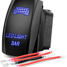 Nilight LED Light Bar Rocker Switch 5Pin Laser On/Off LED Light 20A/12V 10A/24V Switch Jumper Wires Set for Jeep Boat Trucks,2 Years Warranty