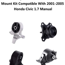 Ashimori Compatible With 2001-2005 Honda Civic Acura EL 1.7L Manual Engine Motor Mount Set A4511 A4539 A6588 A6589
