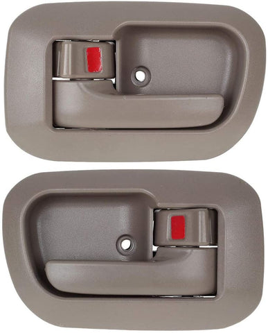 AUTEX 2pcs Interior Door Handles Front Left Right Driver Passenger Side Compatible with Toyota Sienna 1998 1999 2000 2001 2002 2003 Door Handles Light Brown 80533 6927808010E0 80504