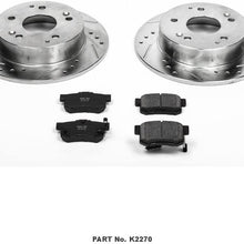 Power Stop K2270 Rear Brake Kit with Drilled/Slotted Brake Rotors and Z23 Evolution Ceramic Brake Pads