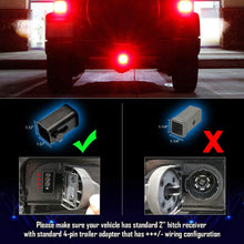 OPP ULITE Hitch Lights 15 LEDs Black Lens 2ND Trailer LED Brake Tail Light Cover with Strobe Mode Fit 2" Receiver Truck SUV Pickup (Trailer Lights LY039-2)