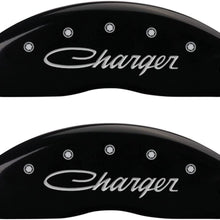 MGP Caliper Covers 12001SCHBRD Caliper Cover with Red Powder Coat Finish, (Set of 4)
