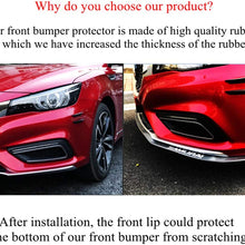 Lip Spoiler Universal Carbon Fiber Black Rubber Side Skirt Front Bumper Protector Guard Scratch-Resistant Car Exterior Accessories Trim Body Kit for Cars(2.5m/8.2ft)