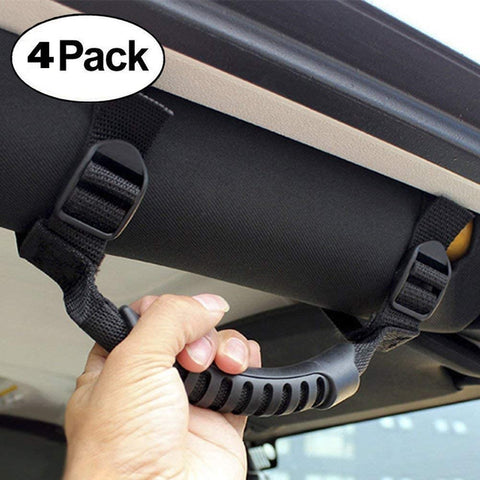 Jeep Roll Bar Grab Handle, Heavy Duty Grab Handle with Adjustable Straps Easy-to-fit Durable Jeep Wrangler Accessories for Jeep Wrangler YJ TJ JK JL Sports Sahara Freedom Rubicon X Unlimited 1995-2020